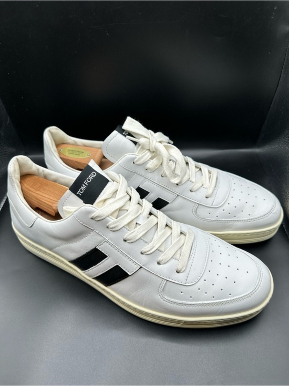 Tom Ford  White Leather Sneakers EU45
